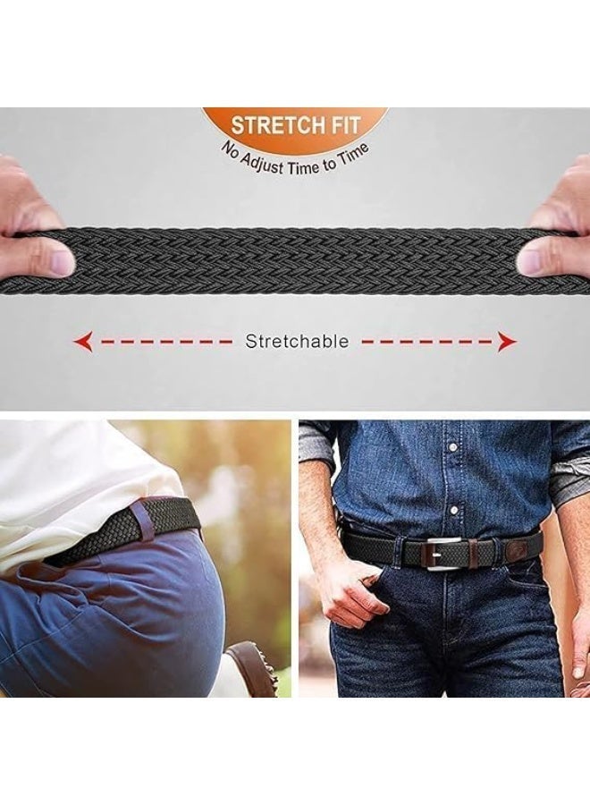 ChicAbode Stretch Belt for Mens Woven Braided Web Belt, 3.5cm Width for Golf Casual Pants Shirts Jeans - Image 4